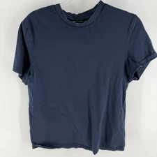 ASOS Design Essentials Crew Neck T Shirt Mens Medium Navy Blue Cotton Casual