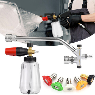 #ad Pressure Washer Foam Cannon with Dual Connector Double Tip Attachment Dual La... $31.99