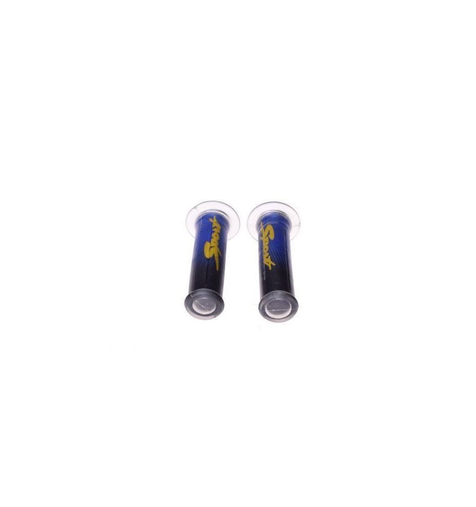 Poignée gauche + droite Sport Blue anti-vibration pour soulager les mains