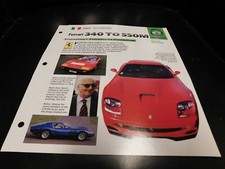 1953+ Ferrari 340 To 550M Literature Spec Sheet Brochure Photo Poster