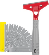 Heavy Duty Razor Blade Scraper 4-inch Floor Scraper Tool w/ 10 Extra Metal Blade