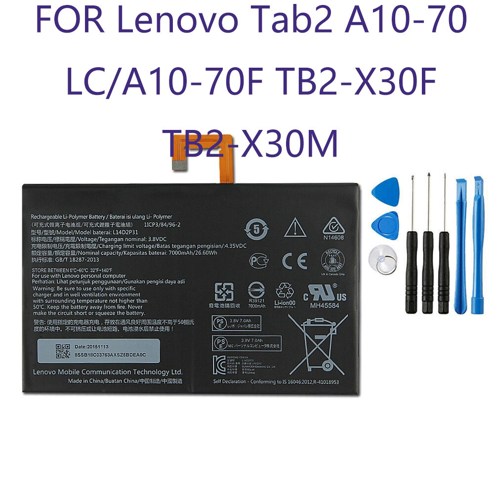 Lenovo Tablet Akku Lenovo Tab 2 A10-70, Lenovo Tab 2 A10-70F Akku Li - Foto 12