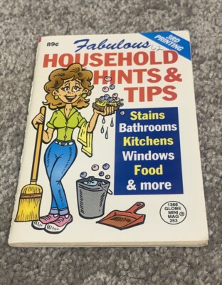 Fabulous Household Hints &Tips By Jenna Rose Small Booklet Globe Mini Mag 1366