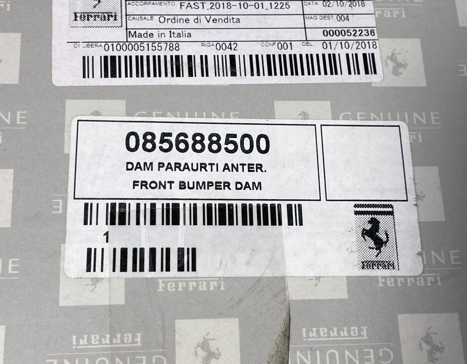 Ferrari 458 Front Bumper Dam 85688500