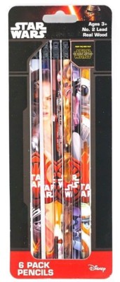 NEW Disney Star Wars 6 Pack of Pencils Storm Troopers Kylo Ren Rey and Chewbacca