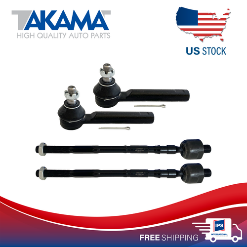 4pc kit Outer+ Inner Tie Rod Ends For Subaru Forester Impreza Legacy