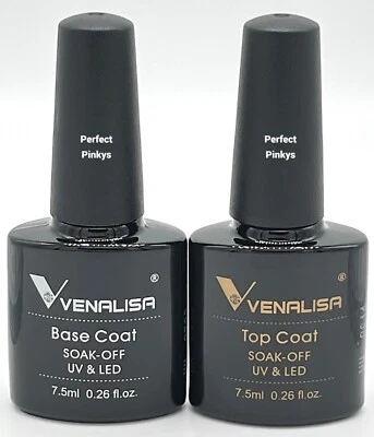 Venalisa Nail Base & No Wipe Top Coat Tempered Top Coat Gel Polish LED UV Colous