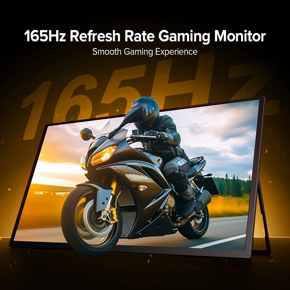UPERFECT 24.5'' 2K 2560x1440 165Hz Portable Monitor PC Screen Freesync Gaming - Image 4 of 4