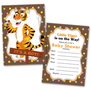 20 Baby Shower Cards And 20 Envelopes It S A Boy Tiger 90168410513