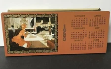 Lithograph J L Clark 1980 letter holders/calendar Sarah Bernhardt Cafe De La