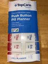 TOPCARE 7 Day AM/PM EX-Large Push Button Pill Planner