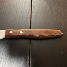 Vintage Stainless Steel Japan Serrated Steak Knife Wooden Handle 4-1/2” Blade — photo 2