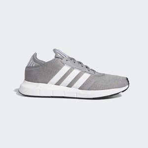 adidas swift run heather black & white shoes