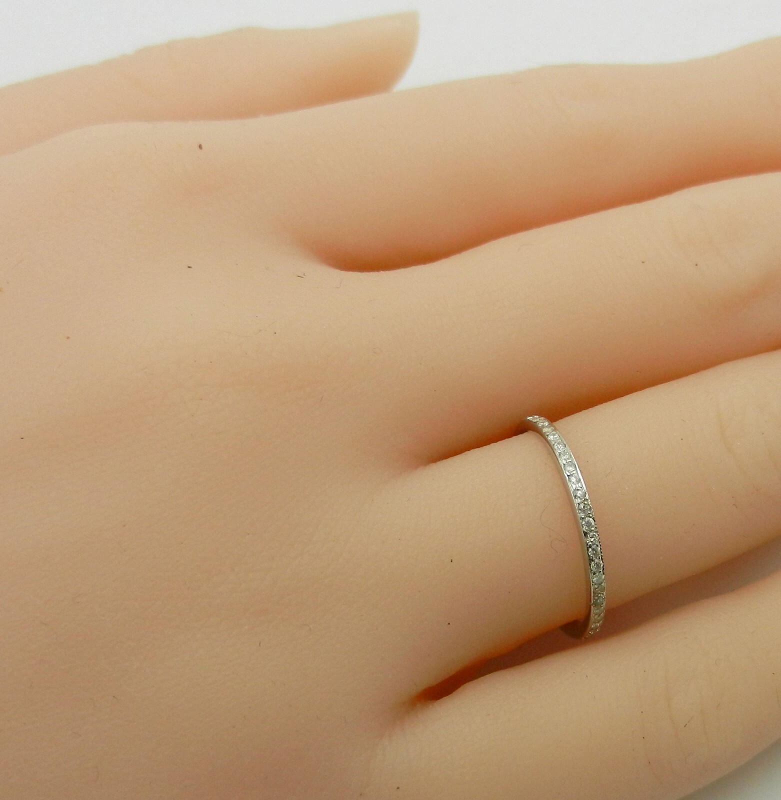 Petite Dainty Full Eternity Stackable Diamond Ban… - image 2