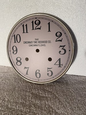 Vinyl Clock Face Covering for Vintage Cincinnati Time Recorder