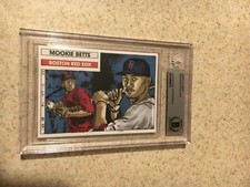 Mookie Betts Original Art Sketch Card Boston Red Sox Beckett BAS True 1/1