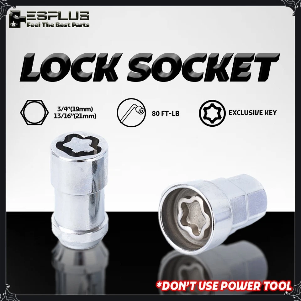 4 хромированных замка колеса Honda с ключом M14x1,5 подходят для Odyssey/Passport/Pilot/Ridgeline - Изображение 3 из 4