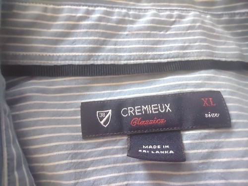 2 camisas para hombre Cremieux de manga larga 100 % algodón --- azules --- XL - Imagen 5 de 5