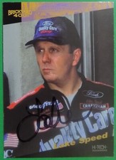 LAKE SPEED FORD QUALITY CARE BRICKYARD 400 NASCAR AUTOGRAPHED CARD