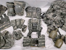 ABU H-GEAR HARNESS 22 Piece Pouch Kit Good Used S/M FLC LBV Vest Army ACU UCP 