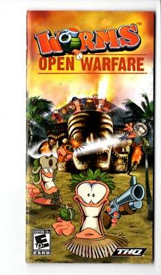 Worms Open Warfare PSP MANUAL ONLY Insert Booklet Authentic
