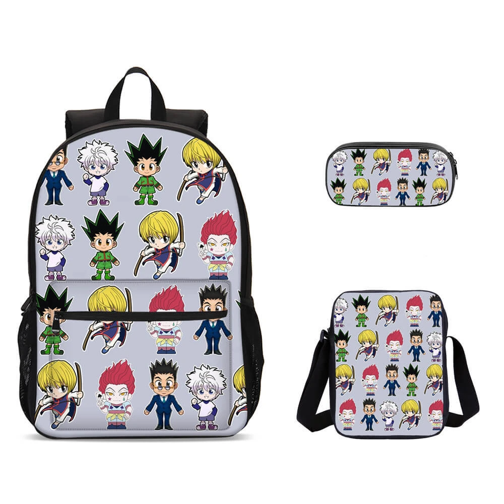 Hunter Chibi Anime Backpack Set, Back to School Gift for Kid