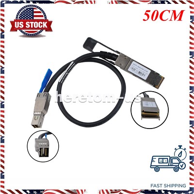 External SAS Cable QSFP SFF-8436 to SFF-8644 Hybrid HD Mini SAS Cable 50CM