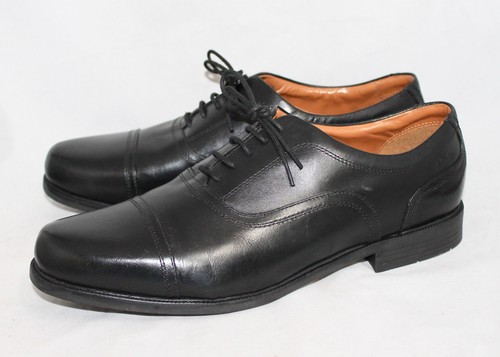 Black Leather Cap Toe Oxfords 26103171 