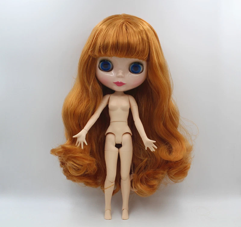 Muñeca Takara Blythe 12" de fábrica muñeca desnuda cuerpo articulado jengibre pelo con flequillo Foto 4 de 4