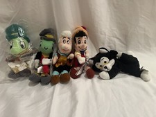 Vintage Disney Store Pinocchio Mini Bean Bag Plush Set of 5 - New With Tags