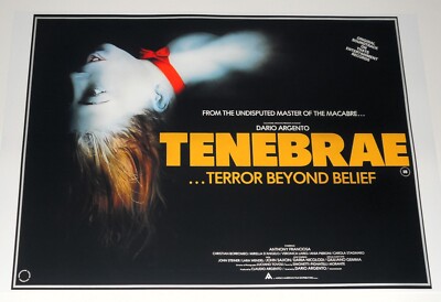 Tenebrae 1982 Italian Horror UK QUAD Dario Argento Giallo Cult Poster 19''x13''