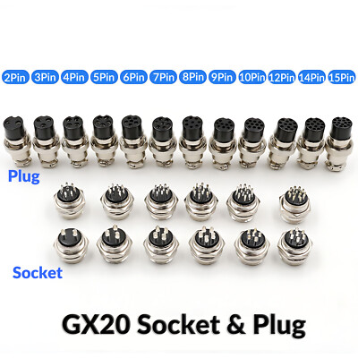 GX12/GX16/GX20 Aviation Plug Fixed Type Metal Plug/Socket Cable