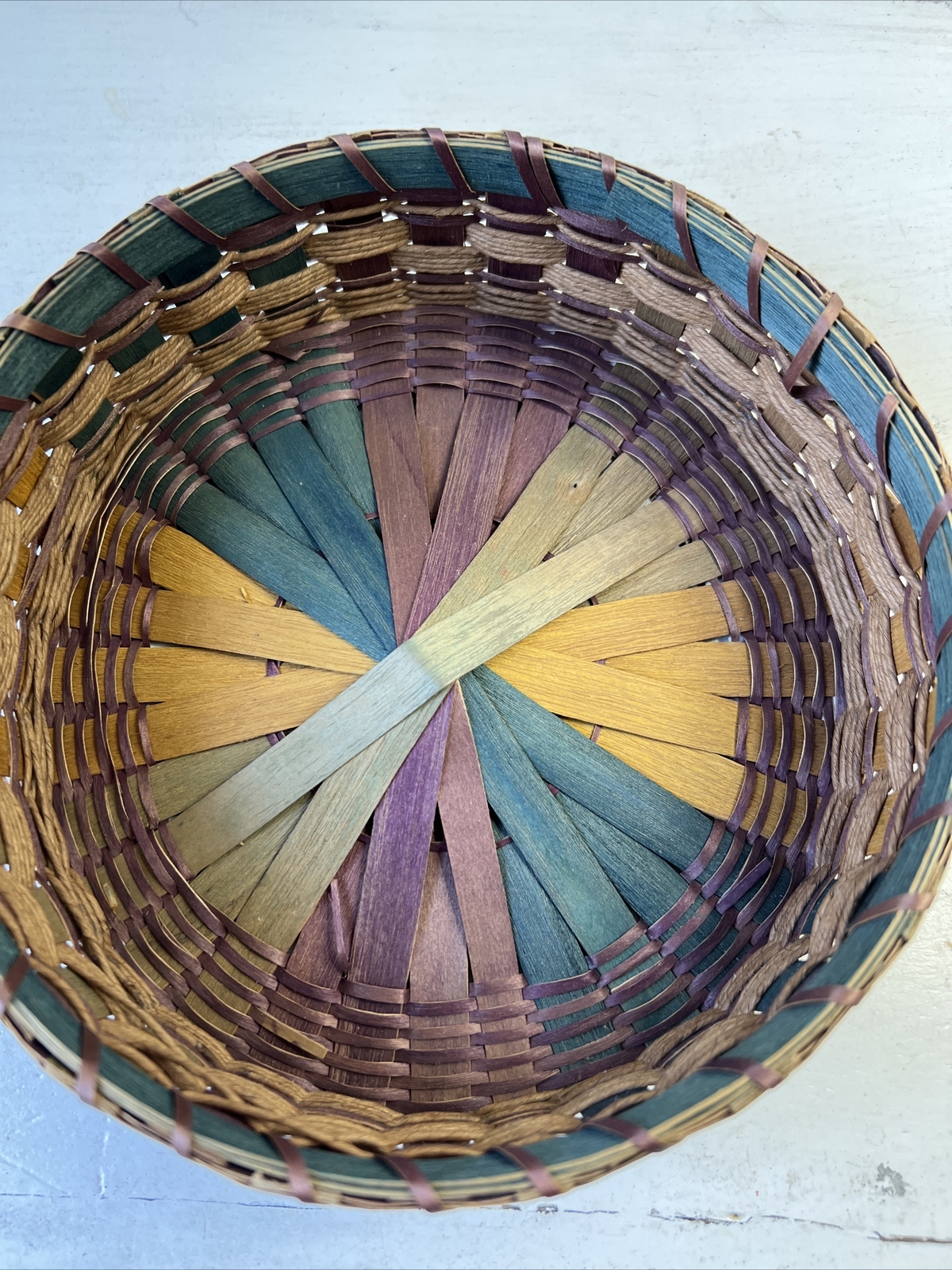 Northeast Wabanaki Abenaki Native American Sewing Basket Sweetgrass Ash