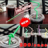 Neon Wrapped Birthday Krazy Crazy Fun Kids Flexible Drinking Straws, 500/box Neon Wrapped Birthday Krazy Crazy Fun Kids Flexible Drinking Straws, 500/box