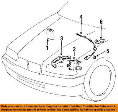 BMW OEM 92-03 318i Electrical Cruise Control System-Cable Clip 13541747519