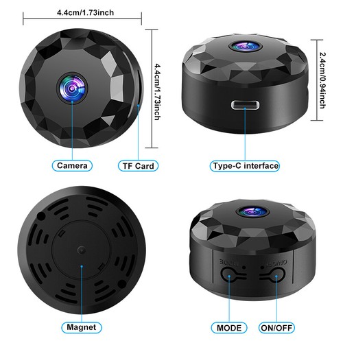 HD Wifi Smart Monitor Surveillance Cameras Sensor Camcorder Web Video Home_D - Afbeelding 4 van 12