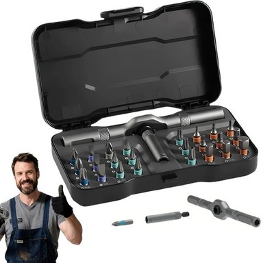 Multitool Set,24-in-1 Ratchet Screwdriver Set,S2 Steel Magnetic Precision Bits