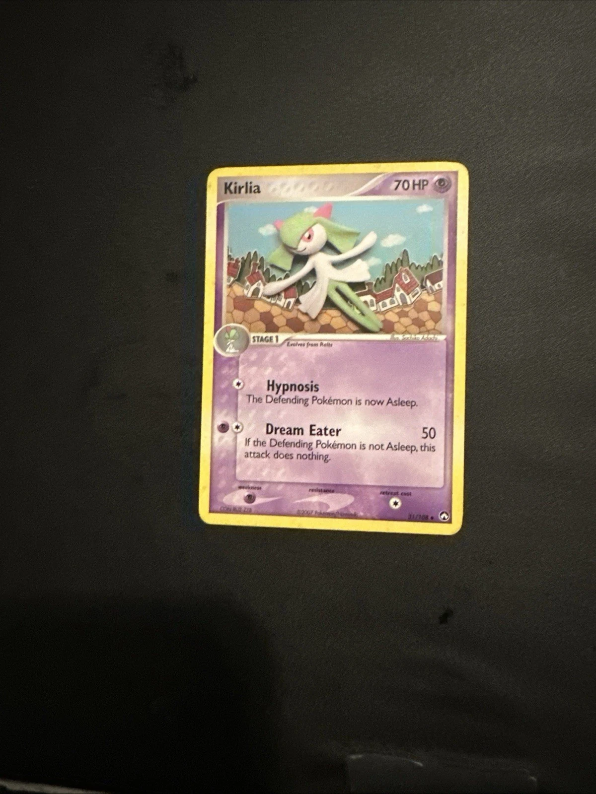 Pokemon Kirlia - EX Power Keepers 31/108 Sachiko Adachi 2007 LP