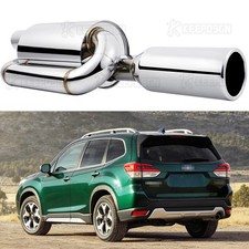 For Subaru Forester Twin Loop Exhaust Muffler 2.5 Inlet 4.0 Tip Stainless For Subaru Forester Twin Loop Exhaust Muffler 2.5 Inlet 4.0 Tip Stainless