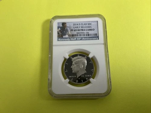 2014-S Silver Kennedy Half Dollar 50th Anniversary - NGC PF69 Ultra Cameo