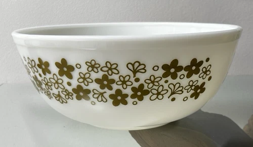 VINTAGE PYREX SPRING BLOSSOM CRAZY DAISY #404 MIXING BOWL 4L/4.23 QT.