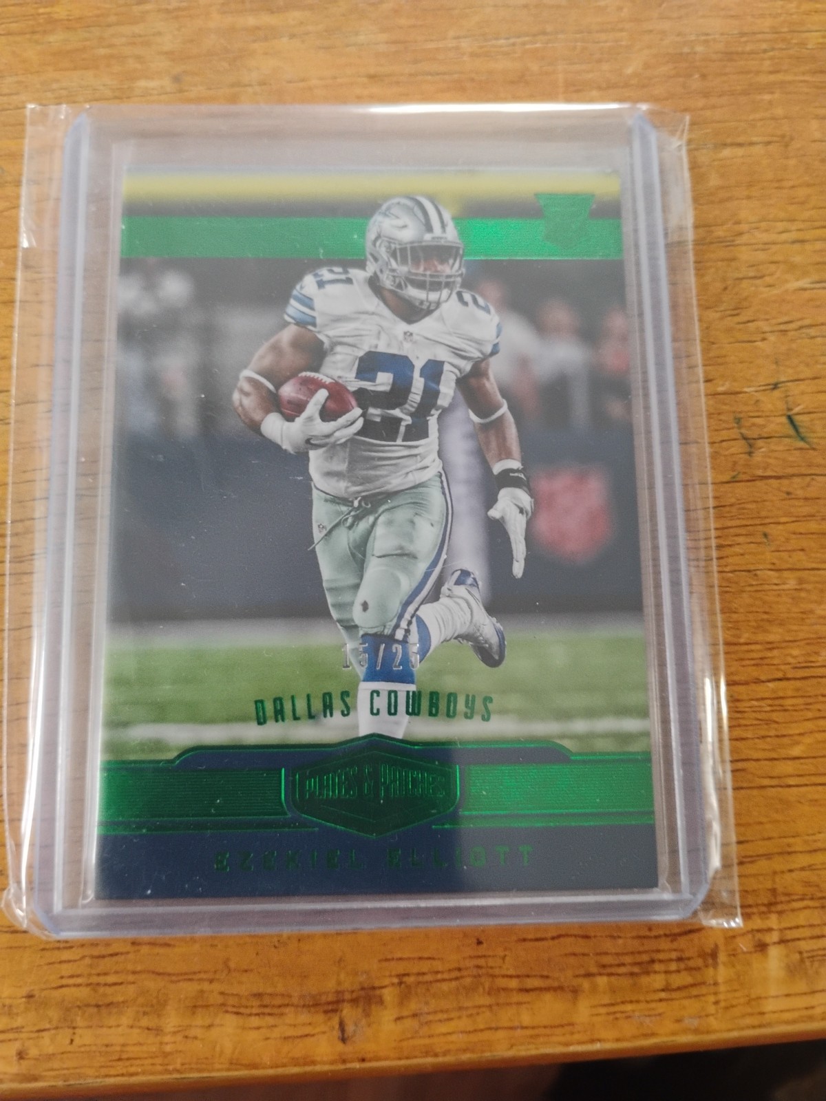Ezekiel Elliott Panini Plates & Patches #177 Green