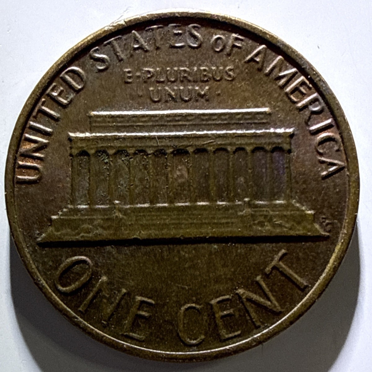 1982 P Lincoln Cent Struck Off Center & Doubled Die Reverse