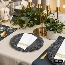 Charger Plates Set, Round Charger Plates, Charger Plate for Wedding Party