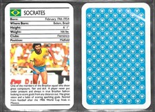 Tarjeta Ace Fact Pack Football Greats 1988 - Socrates Brasil