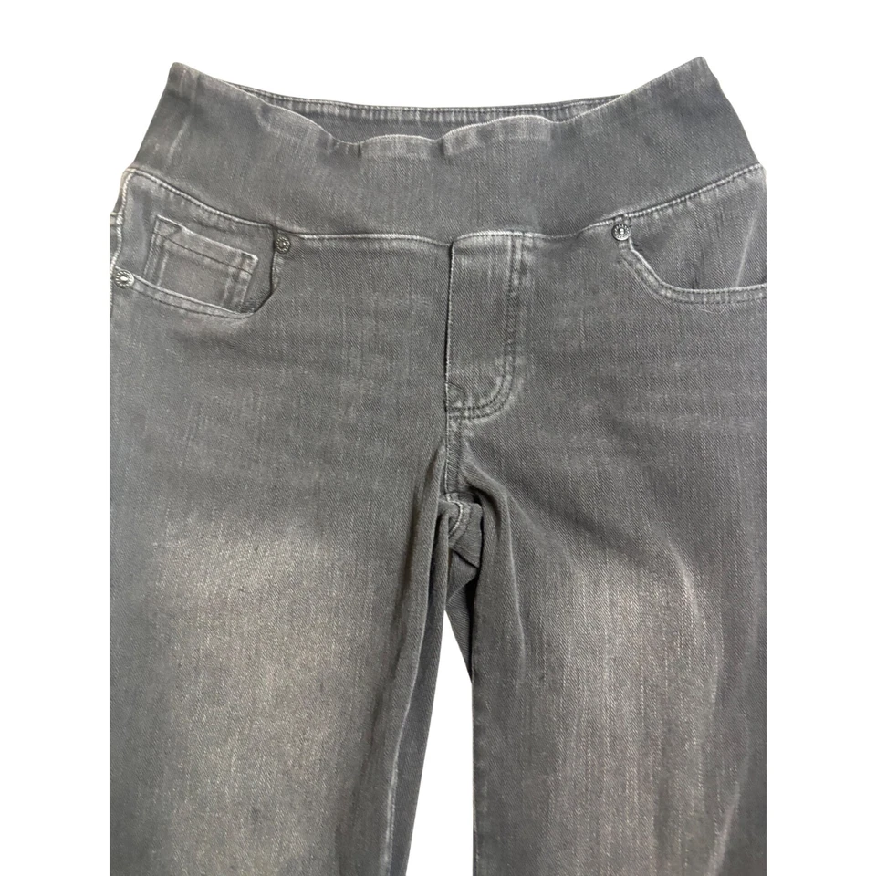 Pantalones elásticos D2G by Diane Gilman gris oscuro de mezclilla para mujer talla S Foto 3 de 4