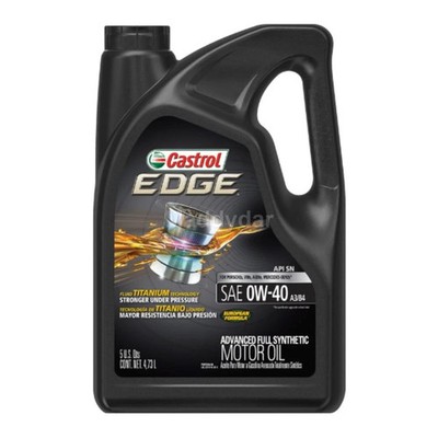 Castrol Edge 0W-40 A3/B4 Advanced Full Synthetic Motor Oil, 5 Quarts, single....
