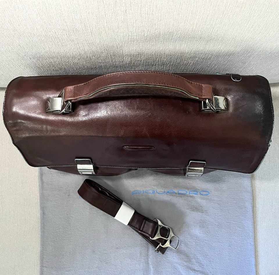 Borsa Tracolla Piquadro Pelle Marrone - Immagine 4 di 4