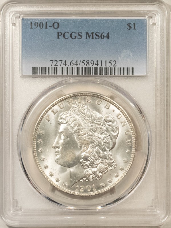 1901-O $1 MORGAN DOLLAR - PCGS MS-64 BLAST WHITE!