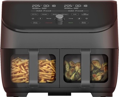 Doppelte Heißluftfritteuse Instant Pot Vortex Plus 1700W, 7,6L, Schwarz, mit Tem